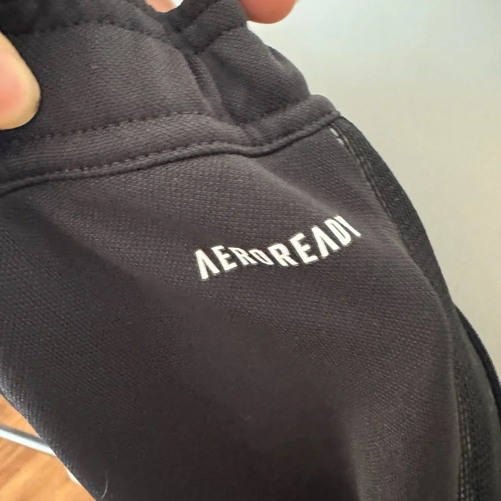adidas Black Men’s Performance Joggers with White Logo